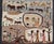 Measures: 4'6 x 5'4 Vintage African Tapestry with Tribal Village, Wildlife and Hunting Scene. Keivan Woven Arts /...
