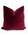 Large 24" Burgundy Mohair Pillow For Sale - Image 4 of 5