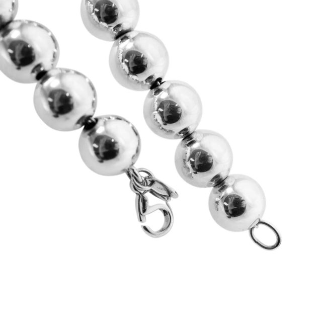 Metal Tiffany & Co. Tiffany Hardwear 925 Ball Bracelet in Silver, 10 MM Bead Bracelet For Sale - Image 7 of 8