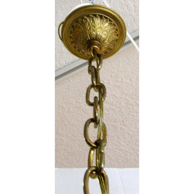 Sherle Wagner Vintage Sherle Wagner Empire Style Bronze and Cut Crystal Chandelier For Sale - Image 4 of 11