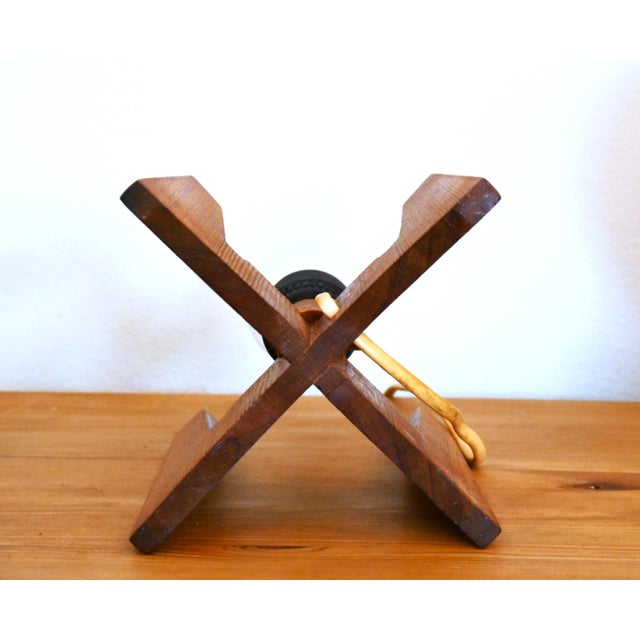 Swedish Glass and Pine Table Lamp by Uno & Östen Kristiansson for Luxus, 1960s For Sale - Image 9 of 10