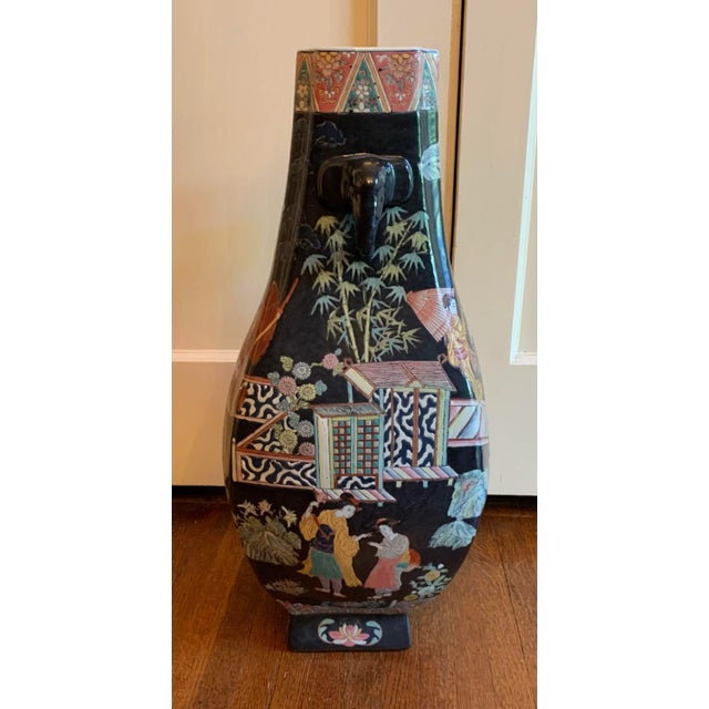 1980s Vintage Tall Chinese Vase For Sale - Image 5 of 12