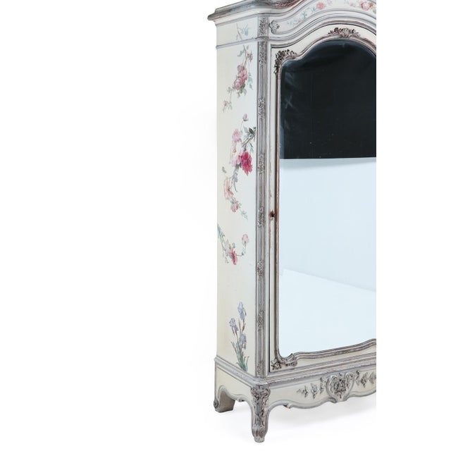 French Painted Walnut Single-Door Armoire, C. 1880 For Sale - Image 4 of 10