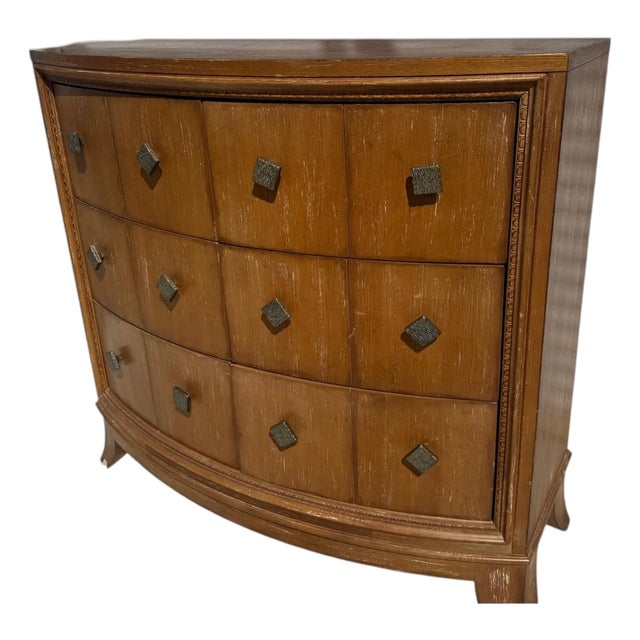 Mid 20th Century Furniture Bowed Front 6 Drawer Dresser in Edinburgh Finish For Sale