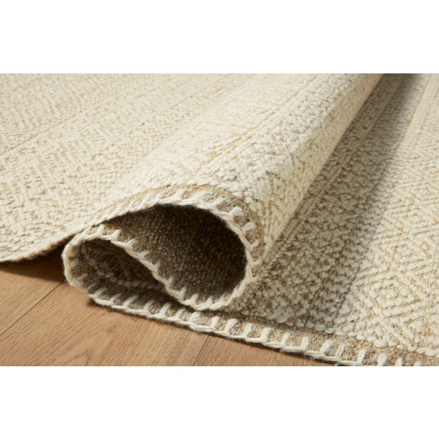 Transitional Amber Lewis x Loloi Bowie Ivory / Taupe 2'-9" x 8'-0" Runner Rug For Sale - Image 3 of 5