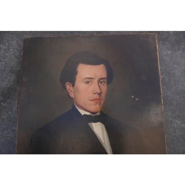 Portraiture Mid 19th Century Gilded Age Portrait, Signed, Oil on Canvas For Sale - Image 3 of 3