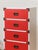Vintage 1970s Colormates Tallboy Dresser: Mid-Century Modern Red Chest of Drawers For Sale - Image 9 of 12