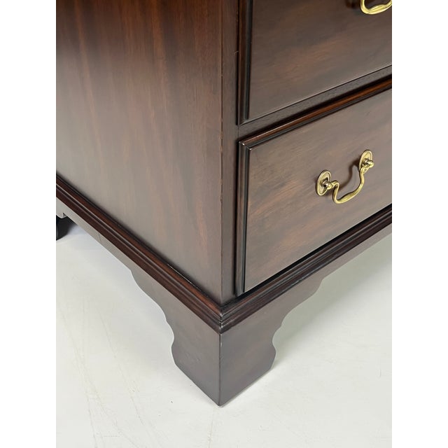 Vintage Henkel Harris Virginia Galleries Mahogany Chippendale Style Chest-on-Chest For Sale - Image 13 of 15