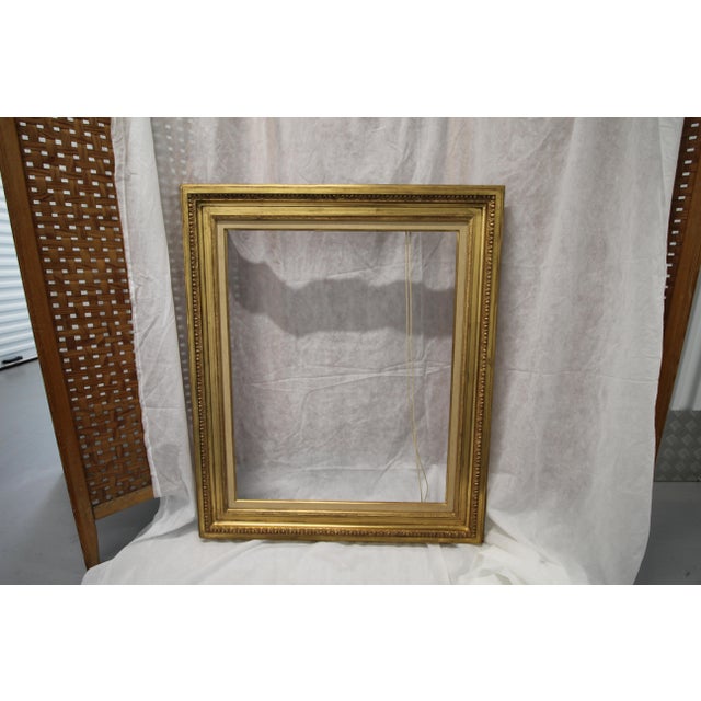 Large Rectangular Giltwood and Stucco Painting or Mirror Frame from Gault Paris For Sale - Image 12 of 12