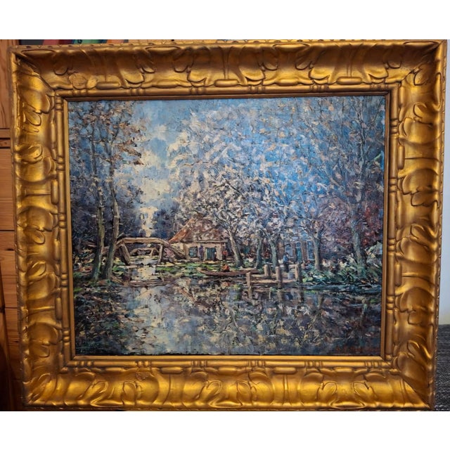Beautiful original oil painting by renowned British-Irish impressionist Arthur K. Maderson, signed "A.K. Maderson" lower...