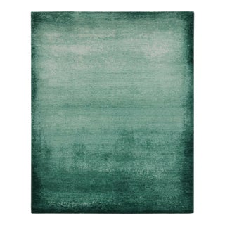 Rug & Kilim’s Contemporary Textural High Pile Rug in Teal Blue and Green For Sale