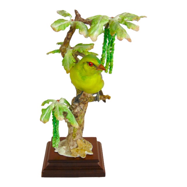 Vintage Royal Worcester Scarlet Tanager by Dorothy Doughty Porcelain Bird Sculpture 1954 For Sale