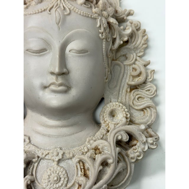 Late 20th Century Handcrafted Tibetan Tara Mask For Sale - Image 5 of 12