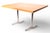 High quality solid wood and bright chrome dining table, writing desk, in the manner of Milo Baughman, DIA, Lane Furniture...