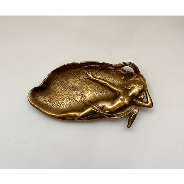 Art Nouveau Naked Woman Figurine, Mermaid Table Decor, Ashtray For Sale - Image 10 of 10