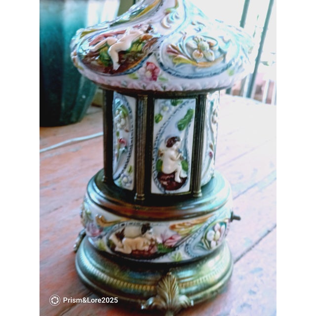 Reuge Capodimonte Porcelain Musical Carousal For Sale - Image 15 of 15
