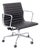 Eames Herman Miller Black Leather Office Chair Thin Pad Aluminum Group For Sale