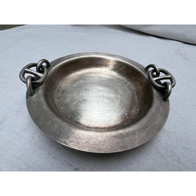 Contemporary Hermes Paris Silver Plated Chain Dish For Sale - Image 3 of 13