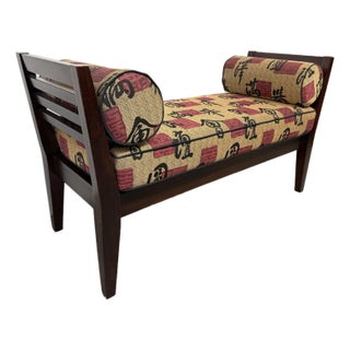 Custom Design Contemporary Asian Inspired Bench For Sale