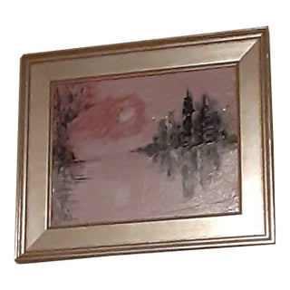 Original Painting-Signed Celeste Plowden With Custom Silver Gilt Frame For Sale