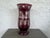 Glass Egermann Bohemian Ruby Cut-to-Clear Engraved Vase – 12.25” For Sale - Image 7 of 12