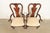 1980s Thomasville Queen Anne Carved Solid Mahogany Armchairs, Pair For Sale - Image 5 of 16