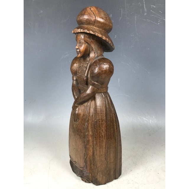 Copper Carved Solid Wood Paper Mache Mold of Woman For Sale - Image 8 of 9