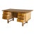 In Style of Henning Kjærnulf Oak Executive Desk With 6 Drawers Open Bookshelf Denmark Mid-Century Modern 1960s For Sale