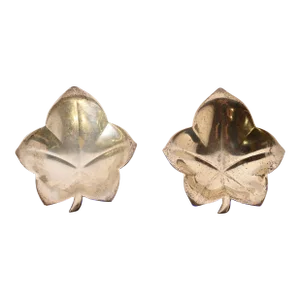 Tiffany & Co. Sterling Silver Leaf Form Jewelry Trinket Dishes or Catchall Trays, Pair