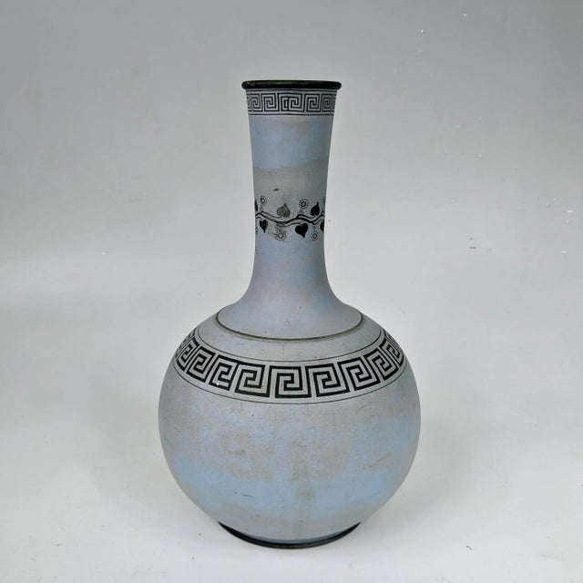 20th Century Pale Blue Ceramic Vase For Sale - Image 4 of 4