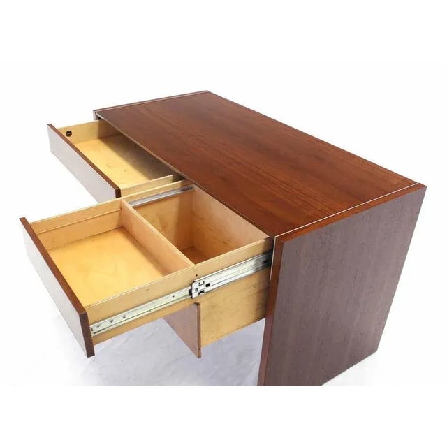Mid 20th Century Mid Century Modern Hidden File Drawer Glenn California Walnut Writing Table Desk For Sale - Image 5 of 10