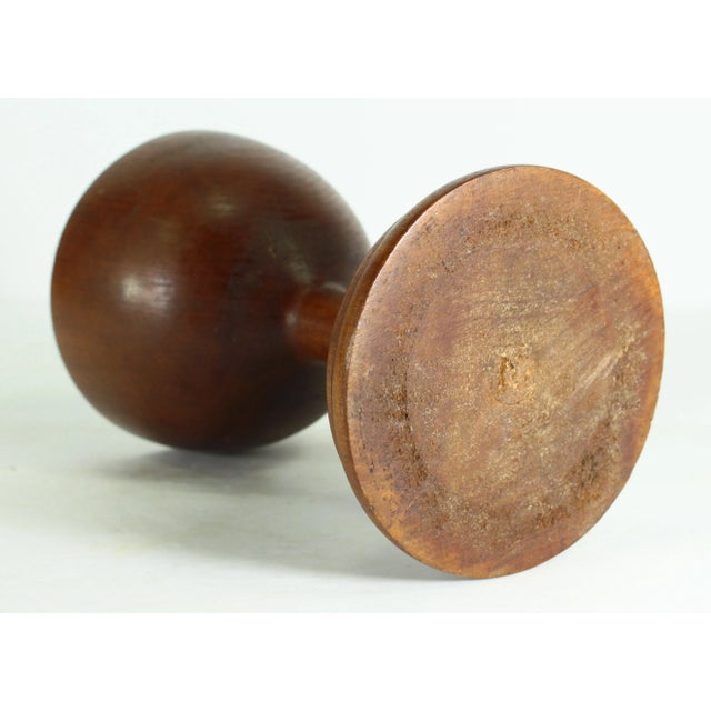 Mid 19th Century Turned Wood Treen Ware Chalice, Goblet, Raised Cup For Sale - Image 10 of 13