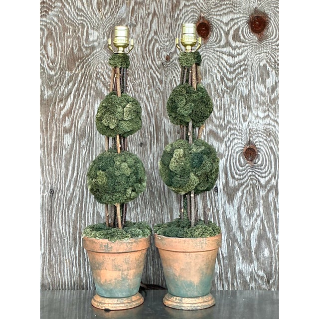 Vintage Regency Topiary Lamps - A Pair For Sale - Image 11 of 11