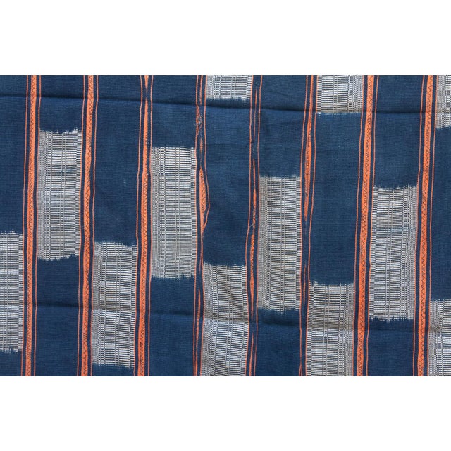 1990s Vintage Baoule African "Bandama Current" Ikat Throw For Sale - Image 5 of 7