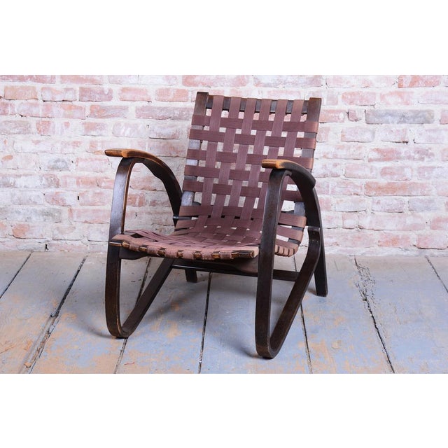 Art Deco Armchairs in Oak attributed to Jan Vaněk, Czech, 1940s, Set of 2 For Sale - Image 14 of 18