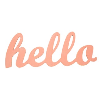 Contemporary Coral Hello Sign For Sale