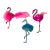 1970s 3 Spectacular Old World Glass Christmas Ornaments Flamingos For Sale