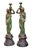Brown Maiden Garden Statues Urn in Bronze, Set of 2 For Sale - Image 8 of 8