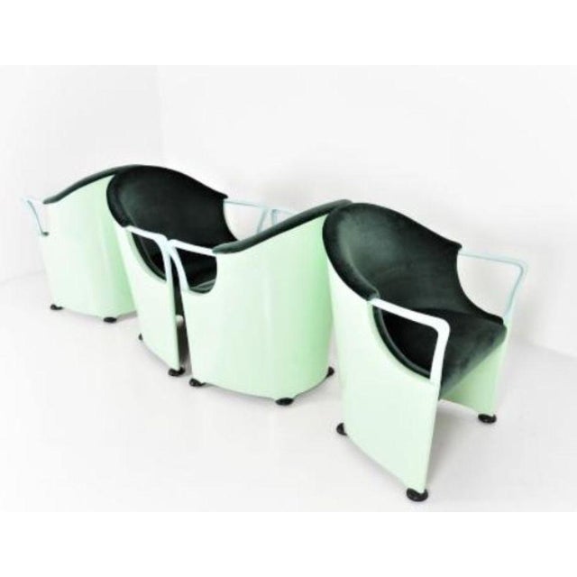 Tronetto Armchairs by Luigi Origlia, Set of 4, in Flawless conditions. Designed 1980 to 1989 This piece has an attribution...