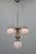 Czech Art Deco Nickel Chandelier with Rose Opaline Glass Globes, 1930s For Sale - Image 3 of 15