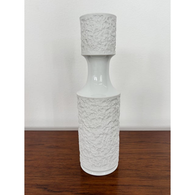 White porcelain vase made in Germany. Numbered and signed under the base "Royal Pozellan Bavaria". Germany, 1970s This...