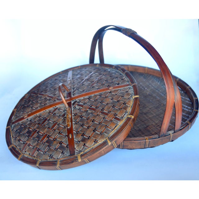 Late 19th Century Antique Japanese Bamboo Basket Hayakawa Shokosai I (1815-1897) For Sale - Image 5 of 11
