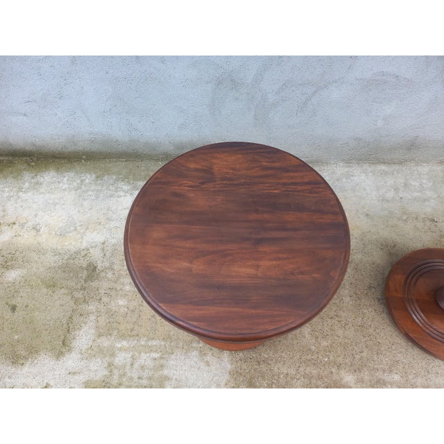 Pedestal Tables in the style of Charles Dudouyt, 1930s, Set of 2 For Sale - Image 9 of 18