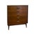 Wood Vintage Mid-Century Modern Walnut Dresser Set – 9-Drawer Lowboy & 5-Drawer Highboy. For Sale - Image 7 of 11