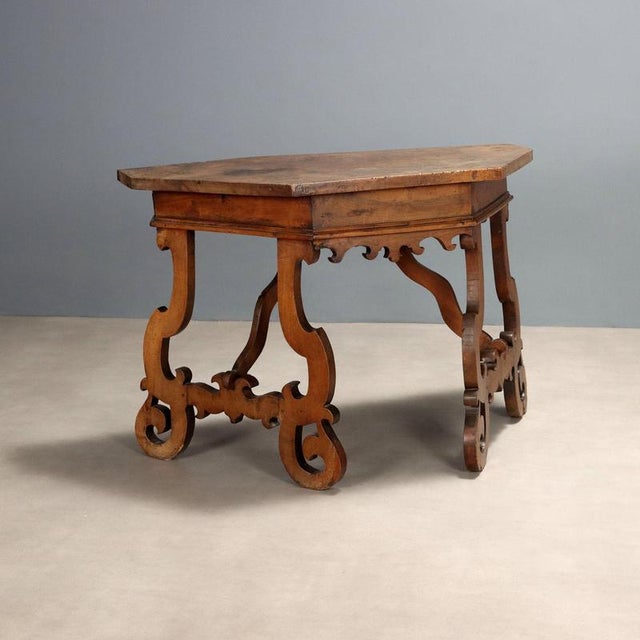 Baroque Walnut Console Table For Sale - Image 10 of 10
