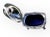Silver 1920s Adie Bros LTD Birmingham Silver Plate Salt Cellars With Cobalt Glass Liners- Set of 2 For Sale - Image 8 of 14