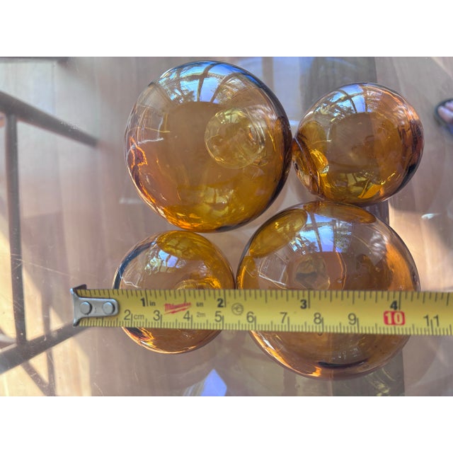 1920s Japanese Glass Fishing Floats, Set of Four For Sale In San Diego - Image 6 of 6