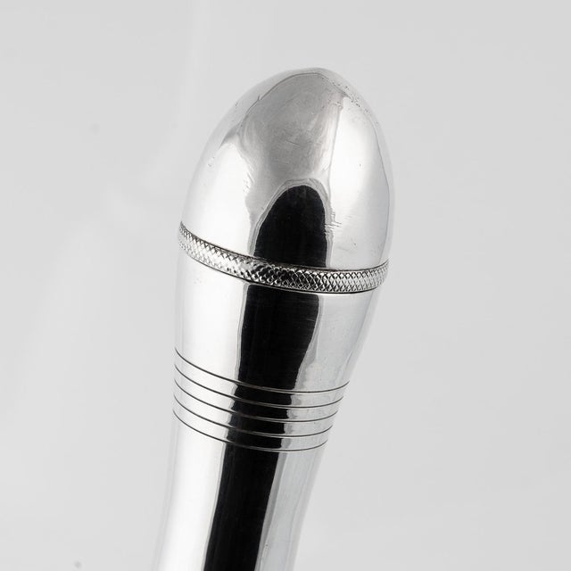 Vintage Silver Plated Bell-Form Cocktail Shaker from Hukin & Heath, 1930 For Sale - Image 9 of 14