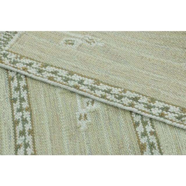 Textile Rug & Kilim’s Scandinavian-Inspired Rug, “Marta Stripe" Design in Sage and Olive For Sale - Image 7 of 7