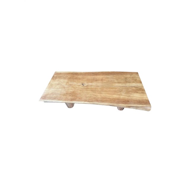 Solid Teak Wood Table Modern Organic For Sale - Image 6 of 10